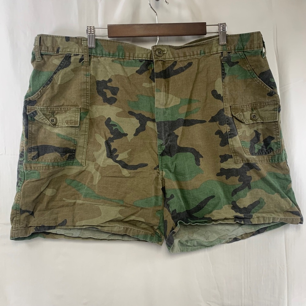 Tru-Spec Cargo Shorts Mens XXL 42 Green Woodland Camo Ripstop Tactical Military